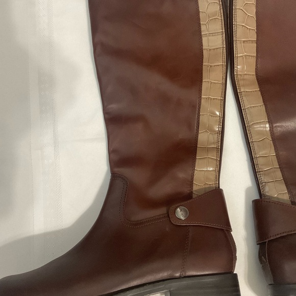 Sam Edelman Mikala Riding Boot, Terazzo brown leather, size 8 NWOB - Picture 3 of 8